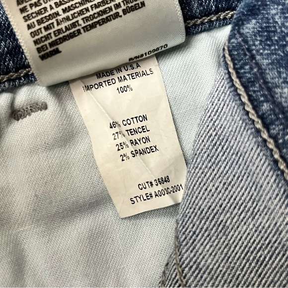 Agolde Sophie Raw Hem High Rise Crop Skinny Jeans in Hyper Blue 25 #A018D-843 - Picture 5 of 12